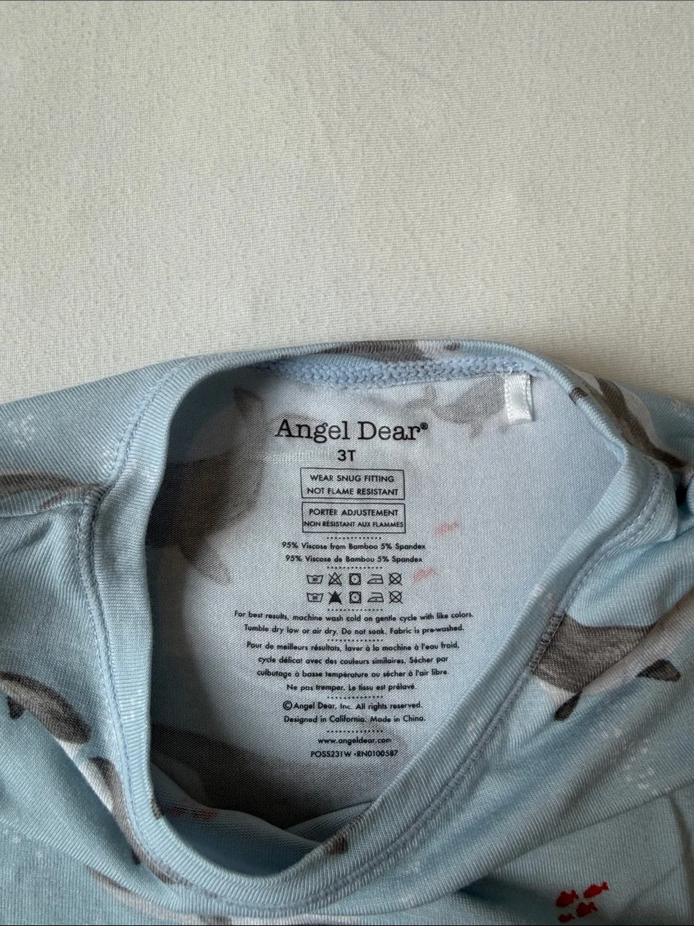 Angel Dear Whales Short Sleeve Short Pajama Set Size 3T